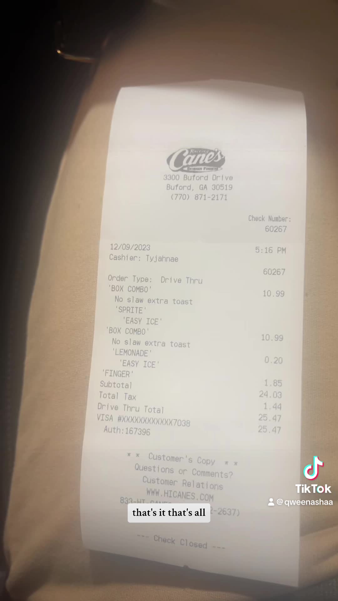 Raising Cane's Chicken Fingers