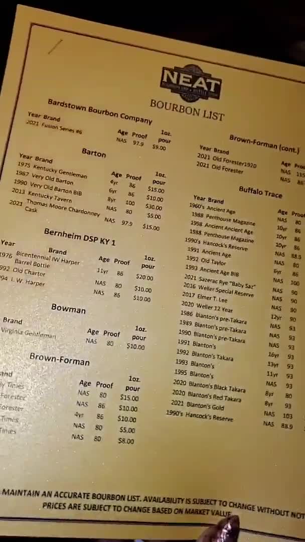 Video review of Neat Bourbon Bar & Bottle Shop