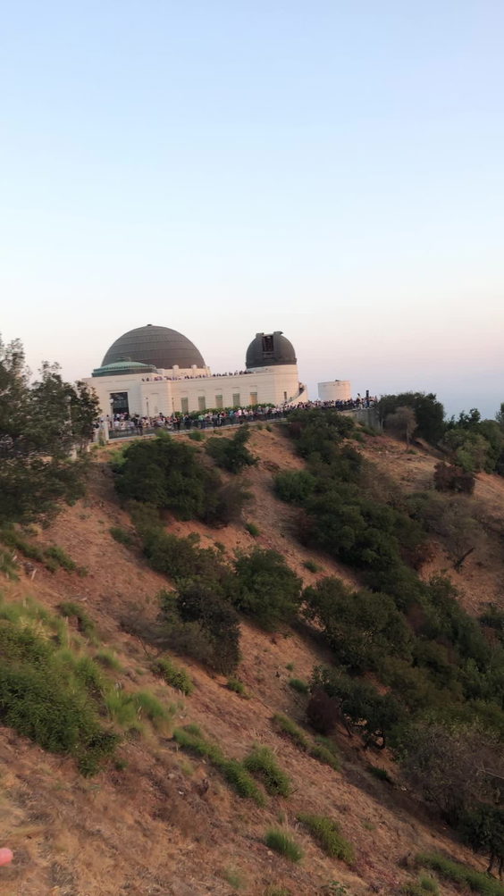 Griffith Park Observatory Overlooking The Hollywood Sign