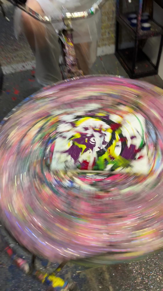 Bike spin art
