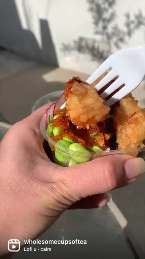 A cup of sushi