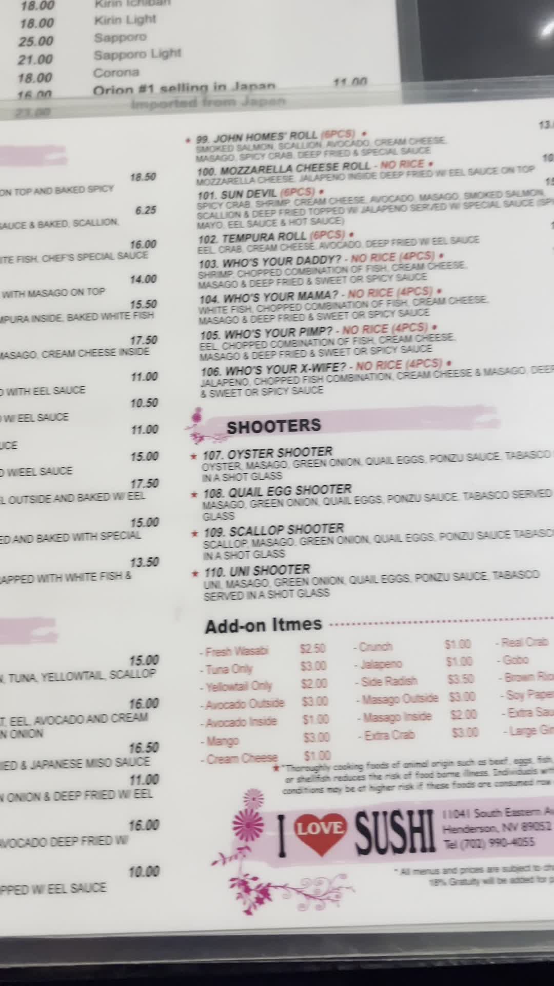 Video review of I Love Sushi