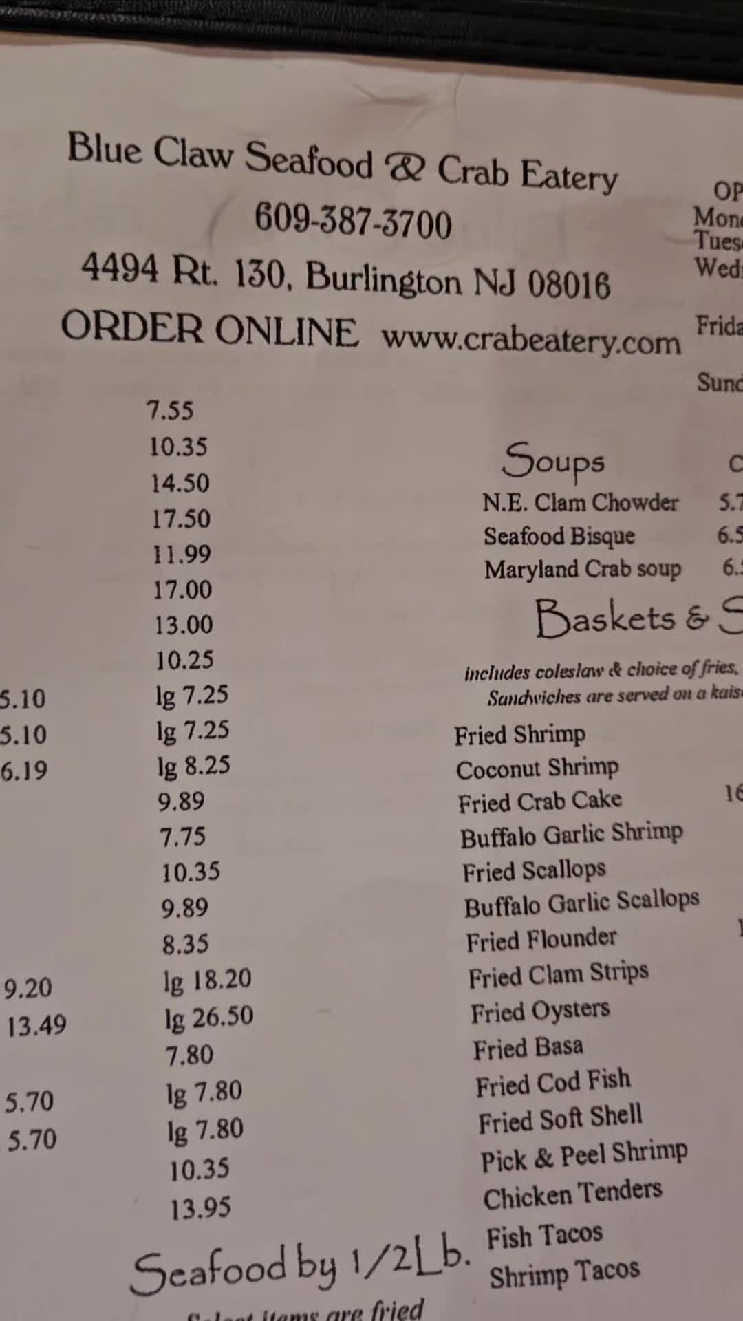 Blue Claw Seafood Restaurant