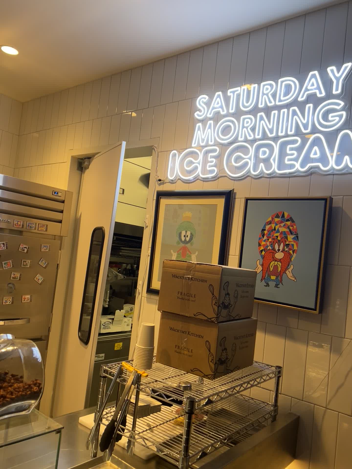 Saturday morning ice cream shop