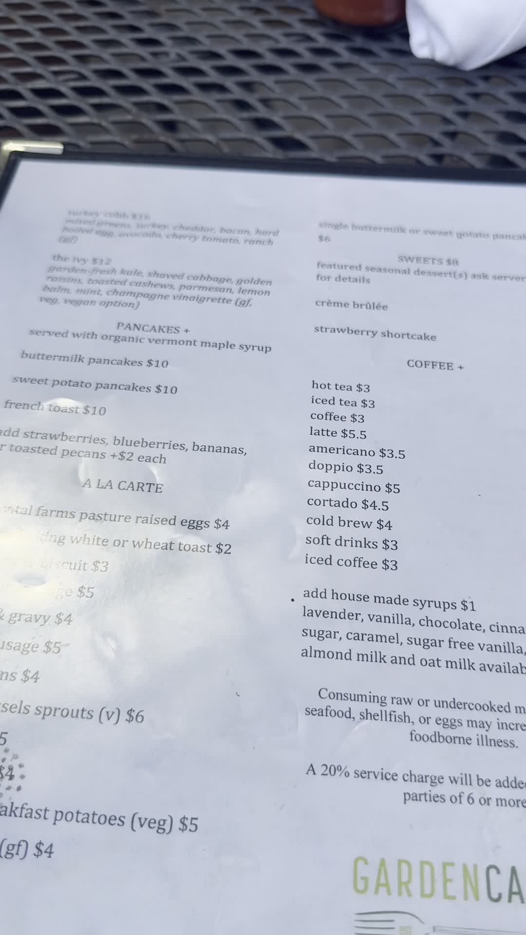 Video review of Garden Cafe