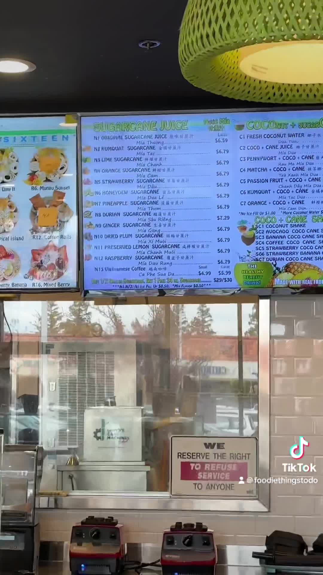 Coco Cane Juice and Ice Cream